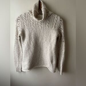 KIMCHI & Blue cream colour turtleneck wool blend sweater XS